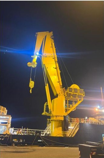 Marine crane maintained by Leader Marine Services